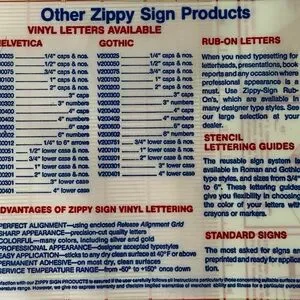 Zippy-Sign | Design | Zippysign Vinyl Letters Caps And Numbers 4 Blue ...